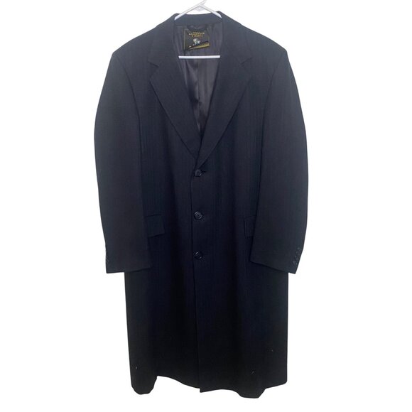 Hart Schaffner &‎ Marx Rothschild Long Wool Coat Mens Size 48 in Chest  Overcoat - Picture 1 of 14